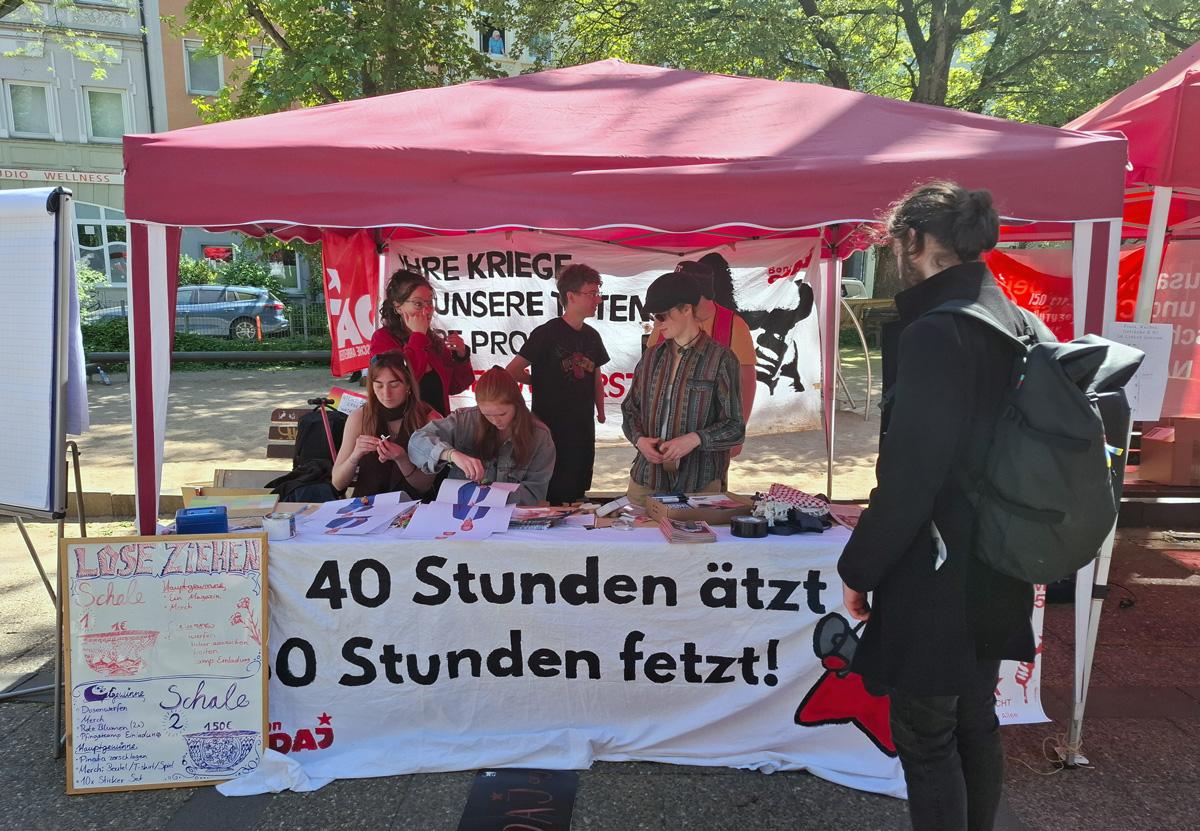 20260501 134225 - Keine leisen Spaziergänger - 1. Mai 2026, Bärbel Bas, Berlin, Bonn, DGB, DKP, Duisburg, Gießen, Guido Déus, Hamburg, Hüseyin Doğru, SDAJ - Blog, Aktion