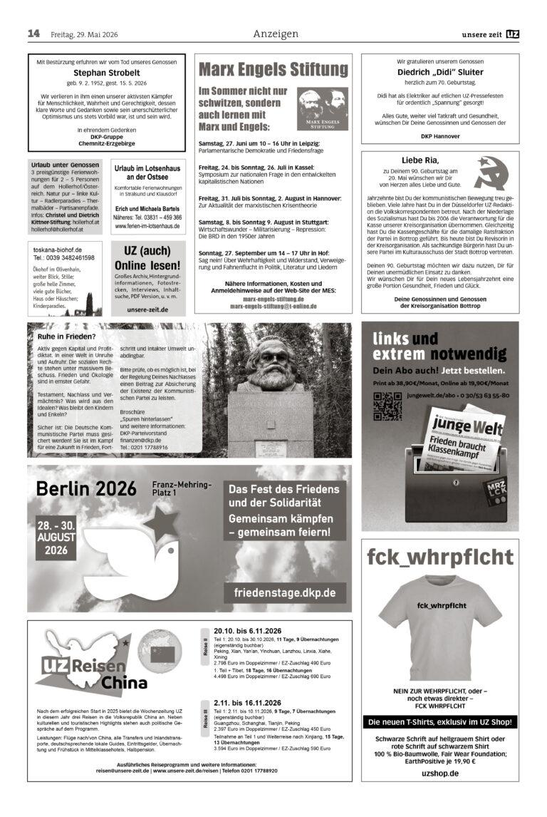 UZ 2026 22 Seite 14 - Anzeigen 2026-22 - Anzeigen - Anzeigen