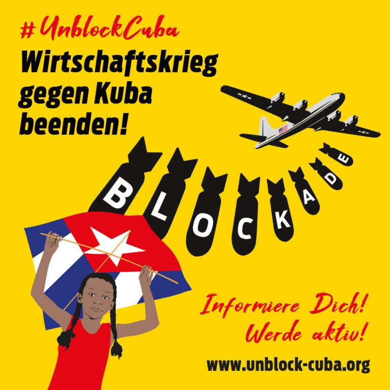 3012 neu - Kein Krieg gegen Kuba! - Arnold Schölzel, Berlin, Bündnis „No War on Cuba!“, DKP, junge Welt, Kuba-Solidarität, Mahnwache, Protestaktion, unblock Cuba, US-Blockade Kubas - Internationales