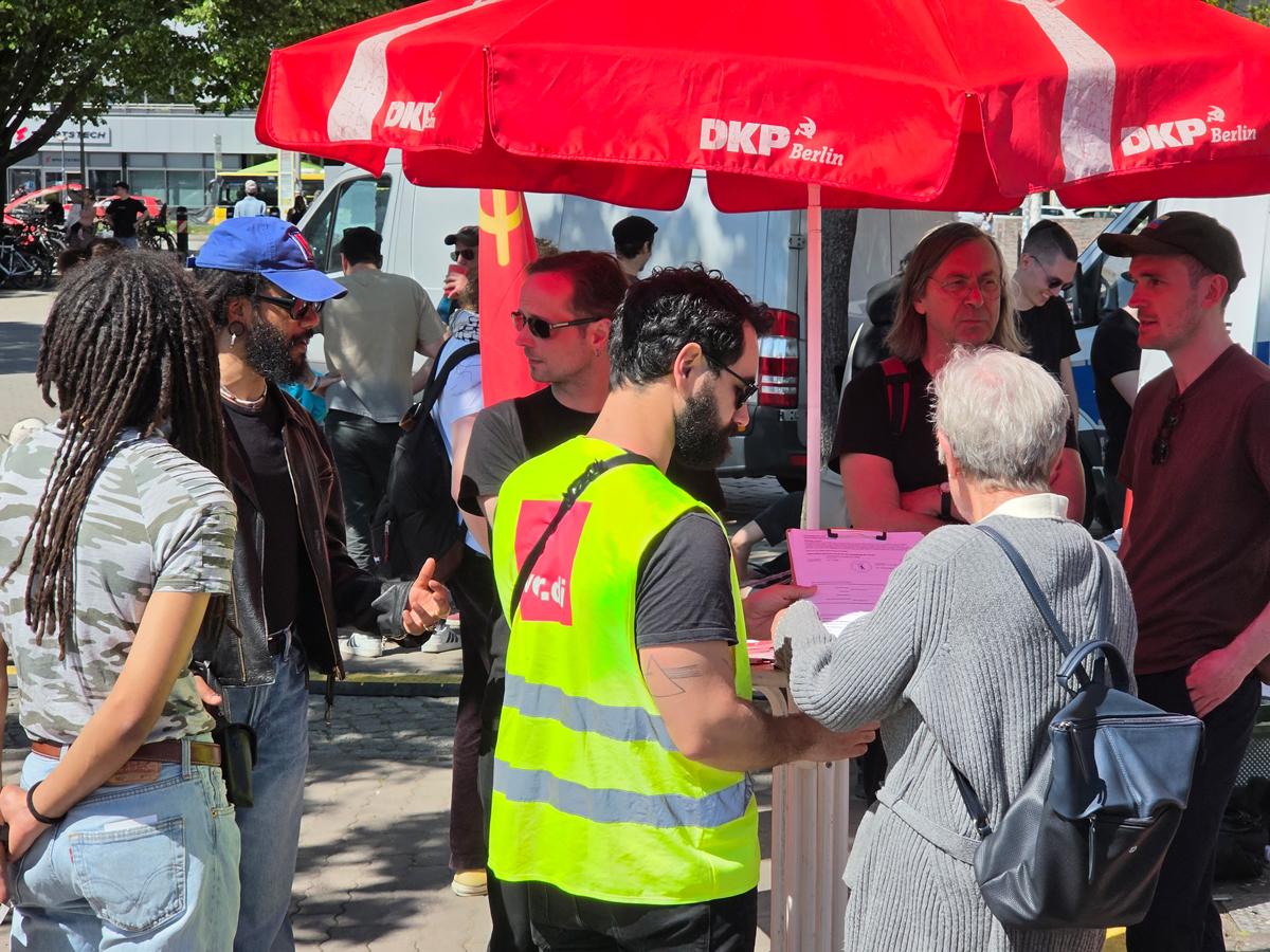 330804 - Stadt der Rüstung? Stadt des Friedens! - Berliner Senat, DKP, Friedenspolitik, Kai Wegner, Rüstungsindustrie, Rüstungswahn, sozialer Kahlschlag, Wahl zum Abgeordnetenhaus, Wohnungsnot - Kommunalpolitik