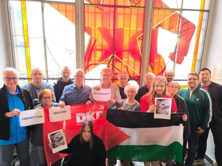 Blog Soli Palaestina - Freiheit für Hassan Shahadeh! - Hassan Shahadeh, Israels Besatzungspolitik, Palestinian Democratic Youth Union, Parteivorstand der DKP, Patrik Köbele, PDYU, politische Gefangene, Renate Koppe, Solidarität, Westjordanland - Blog