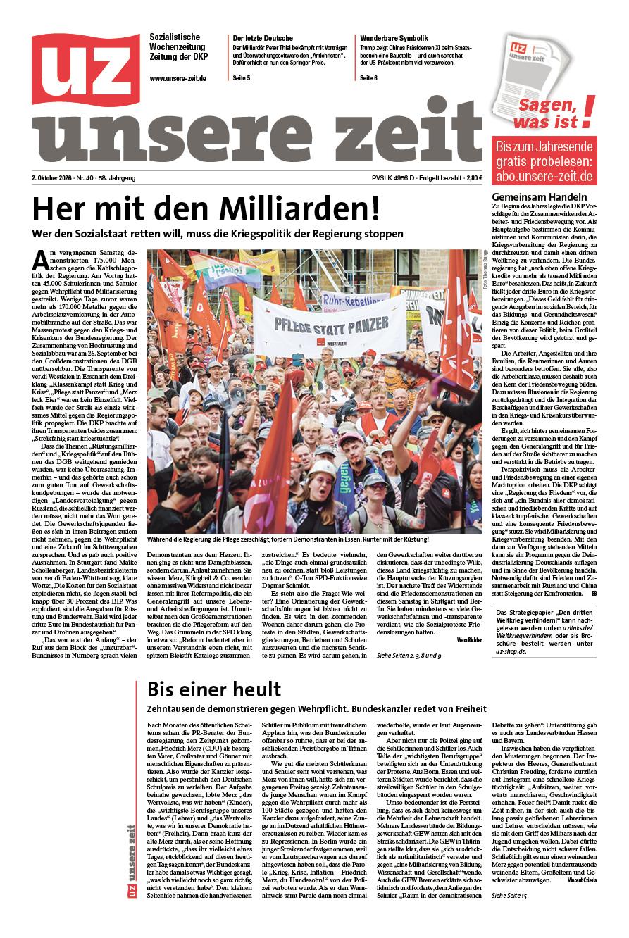 UZ vom 2. Oktober 2026