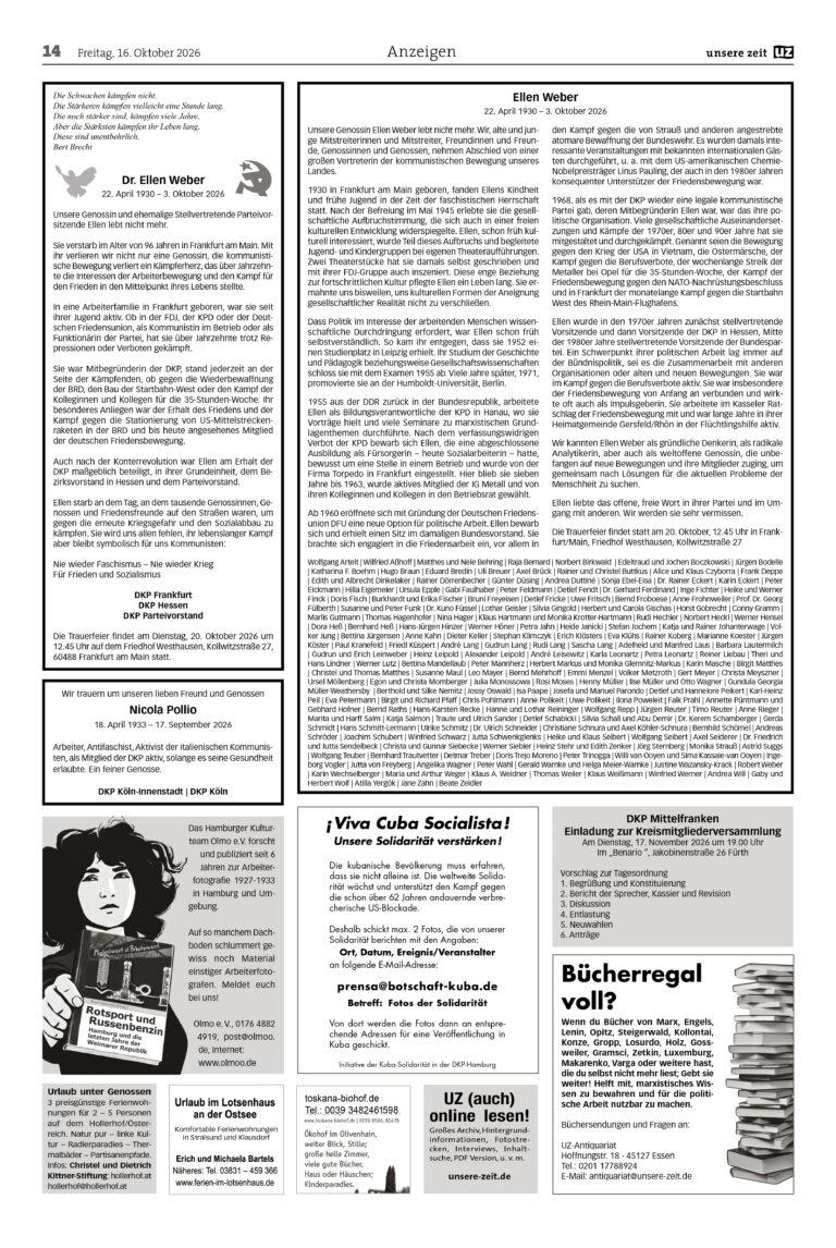 UZ 2026 42 Seite 14 - Anzeigen 2026-42 - Anzeigen - Hintergrund