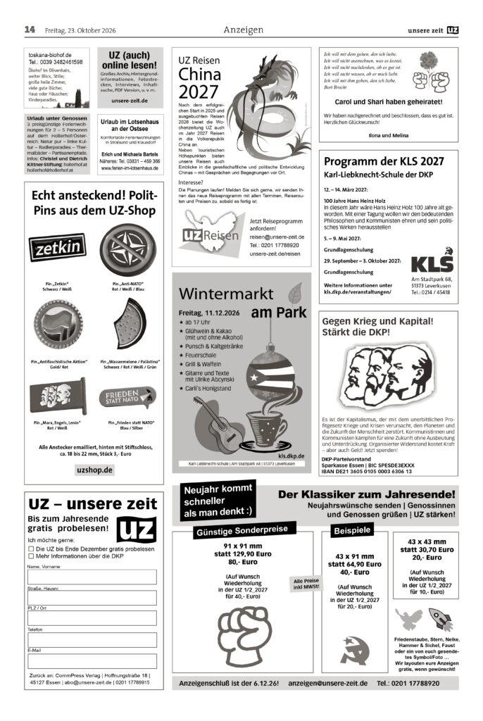 UZ 2026 43 Seite 14 - Anzeigen 2026-43 - Anzeigen - Anzeigen
