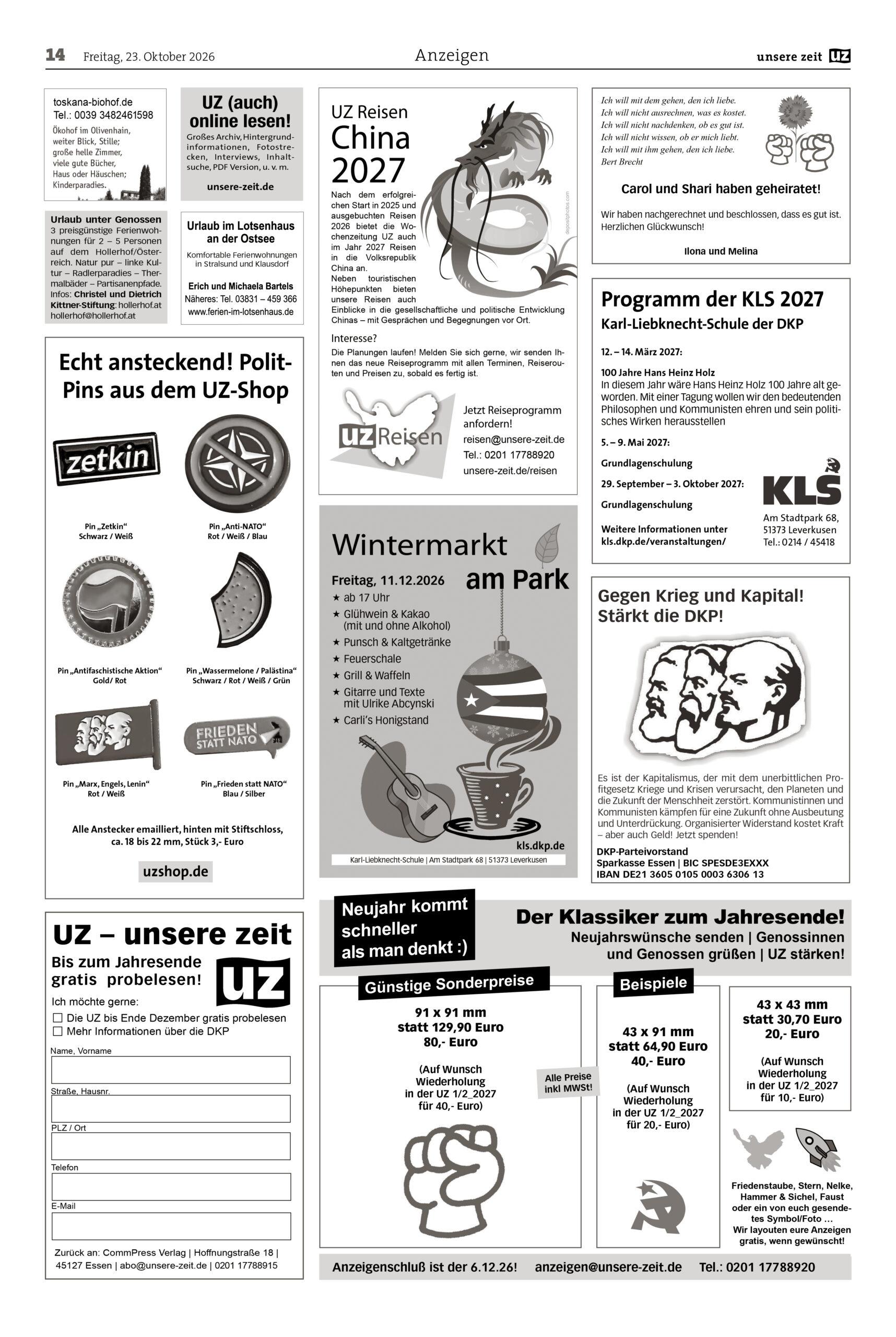 UZ 2026 43 Seite 14 scaled - Anzeigen 2026-43 - Anzeigen - Anzeigen